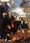 Bartholomew Canvas Paintings - Sts John and Bartholomew with Donors
